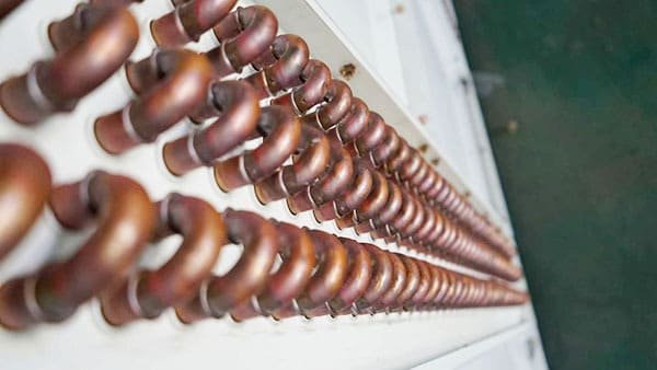 Copper finned coil