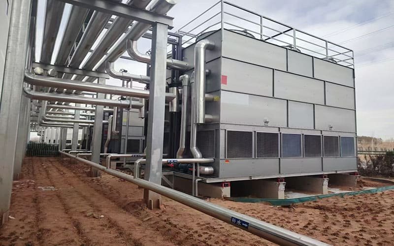 Chemical plant closed circuit cooling tower