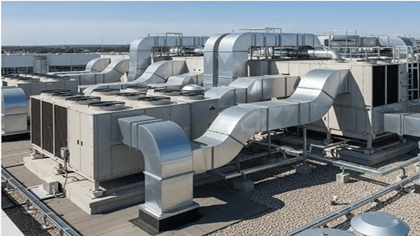 HVAC cooling tower on rooftop