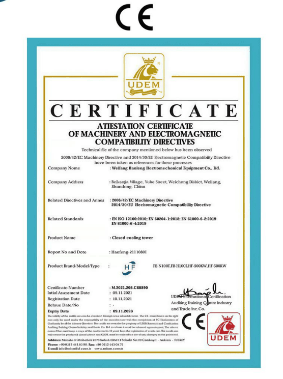 ISO 9001 certificate document